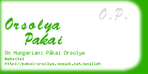 orsolya pakai business card