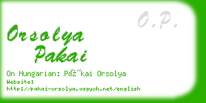 orsolya pakai business card